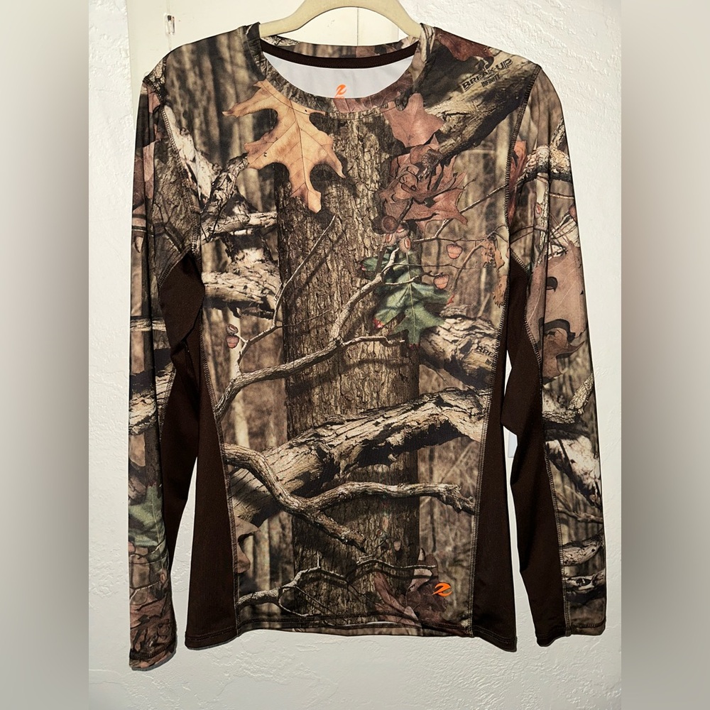 Energy Zone Men’s Compression Fit Long Sleeve Hunting Camo Shirt Size Small